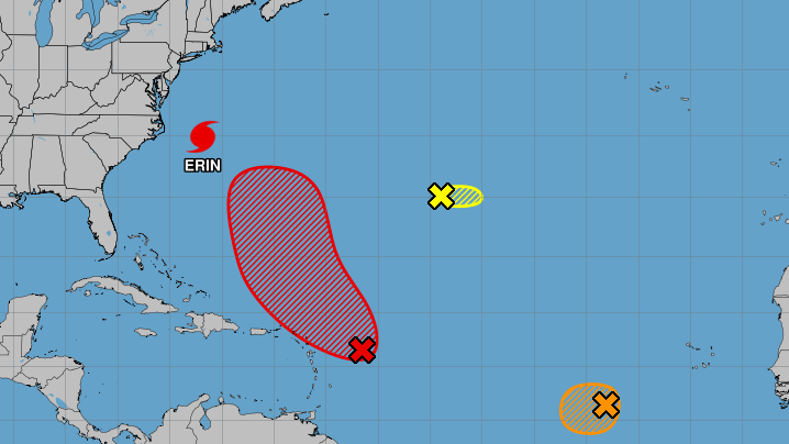 Forecasters track new disturbance as Hurricane Erin makes closest approach to North Carolina